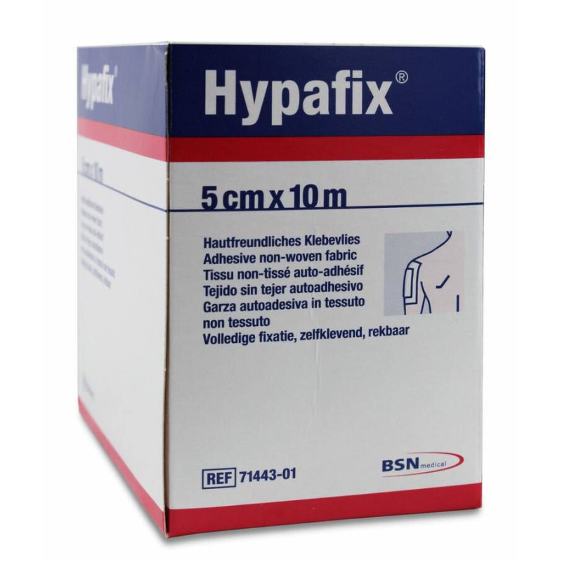 HYPAFIX GASA ADHESIVA PARA FIJACION DE APOSITOS 1 UNIDAD 10 M X 5 CM
