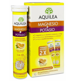 AQUILEA MAGNESIO+ POTASIO 28 COMPRIMIDOS EFERVESCENTES SABOR NARANJA