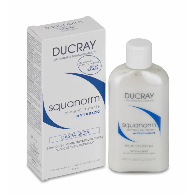 KELUAL SQUANORM CHAMPU TRATANTE HIDRATANTE CASPA SECA DUCRAY 1 ENVASE 200 ML
