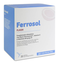 FERROSOL FLASH 30 SOBRES BUCODISPERSABLES