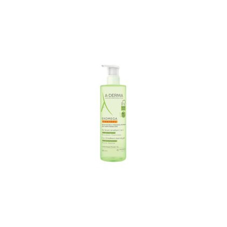 ADERMA EXOMEGA CONTROL GEL LIMPIADOR EMOLIENTE 2 EN 1 CUERPO Y CABELLO 1 ENVASE 500 ML
