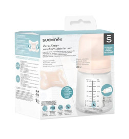 BIBERON ANTICOLICO T SILICONA SUAVINEX ZERO ZERO 1 ENVASE 180 ML SET INICIACION