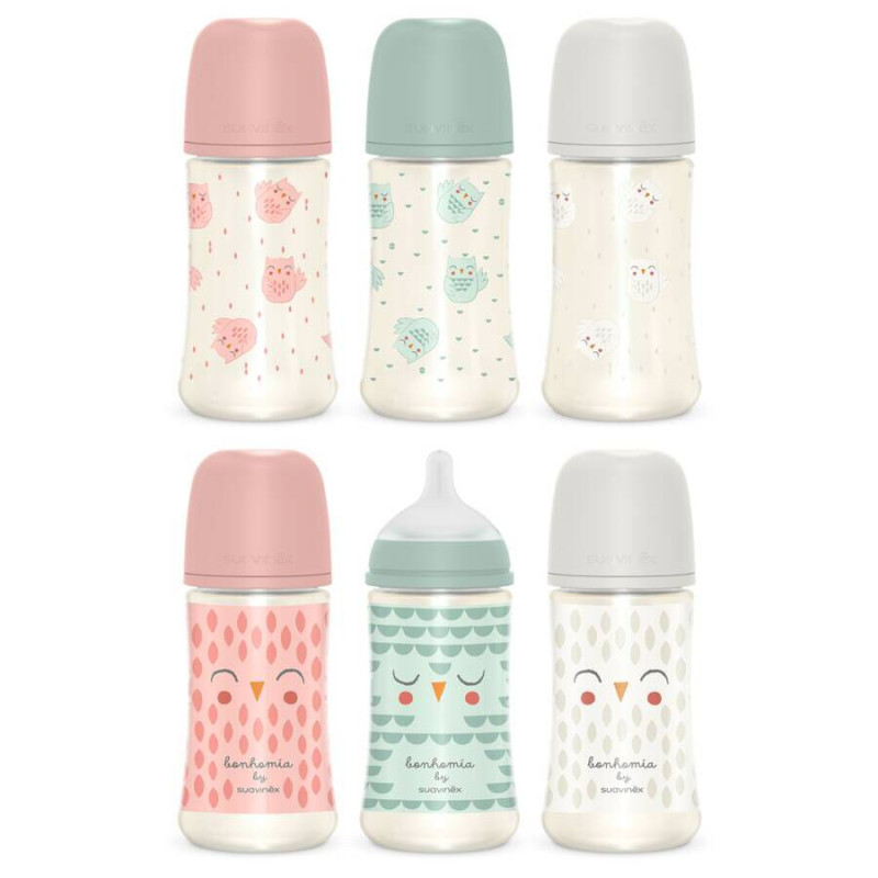 BIBERON TETINA FISIOLOGICA SILICONA PREMIUM BONHOMIA 1 UNIDAD 360 ML TALLA L