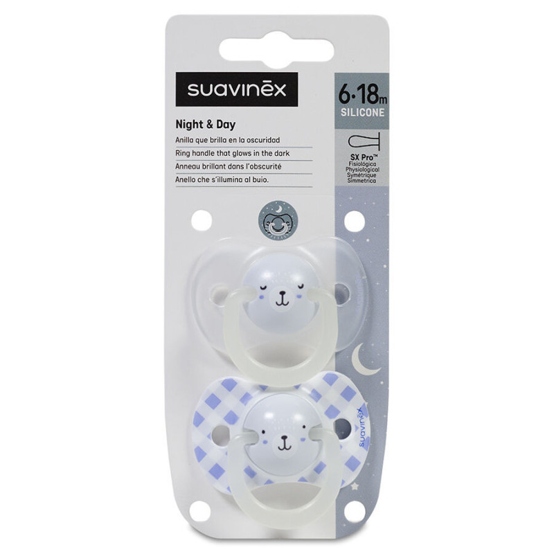 CHUPETE SILICONA FISIOLOGICO SUAVINEX 6  18 MESES 2 UNIDADES