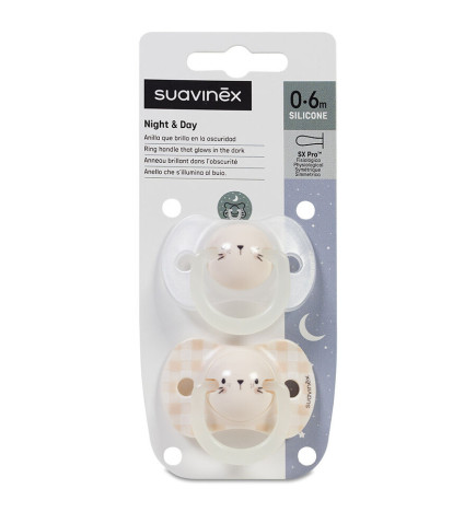 CHUPETE SILICONA FISIOLOGICO SUAVINEX FUSION 0  2 MESES 2 UNIDADES