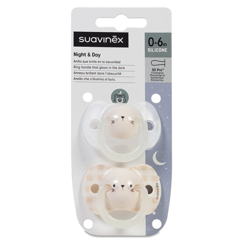 CHUPETE SILICONA FISIOLOGICO SUAVINEX FUSION 2  4 MESES 1 UNIDAD