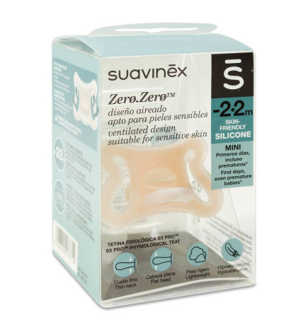 CHUPETE SILICONA FISIOLOGICO SUAVINEX SX PRO ZEROZERO 2  2 MESES 1 UNIDAD