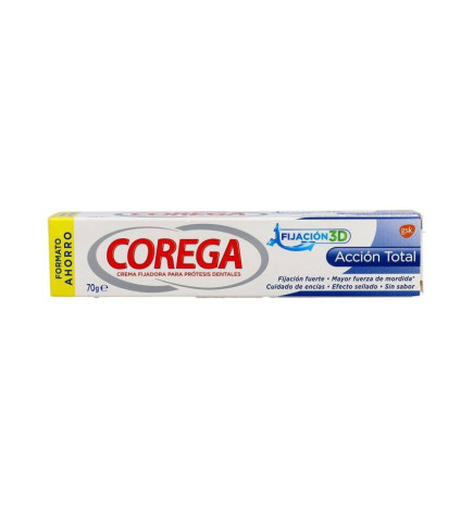 COREGA ACCION TOTAL CREMA FIJADORA ADHESIVO PROTESIS DENTAL 1 ENVASE 70 G