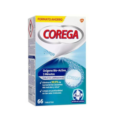 COREGA OXIGENO BIOACTIVO LIMPIEZA PROTESIS DENTAL 30 TABLETAS