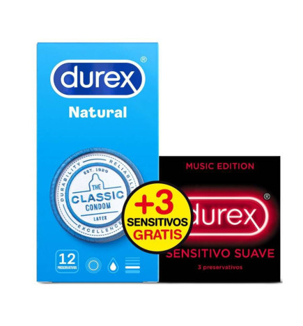 DUREX NATURAL PLUS PRESERVATIVOS 12 UNIDADES