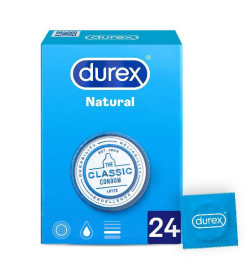 DUREX NATURAL PLUS PRESERVATIVOS 24 UNIDADES
