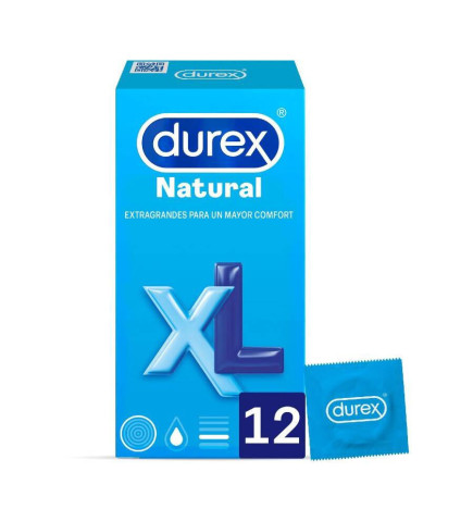 DUREX NATURAL XL PRESERVATIVOS 12 UNIDADES