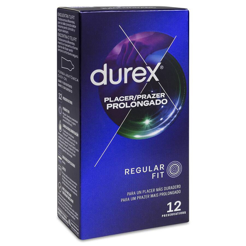 DUREX PLACER PROLONGADO PRESERVATIVOS 12 UNIDADES