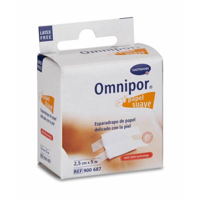 ESPARADRAPO HIPOALERGICO OMNIPOR PAPEL 1 UNIDAD 5 m x 25 cm