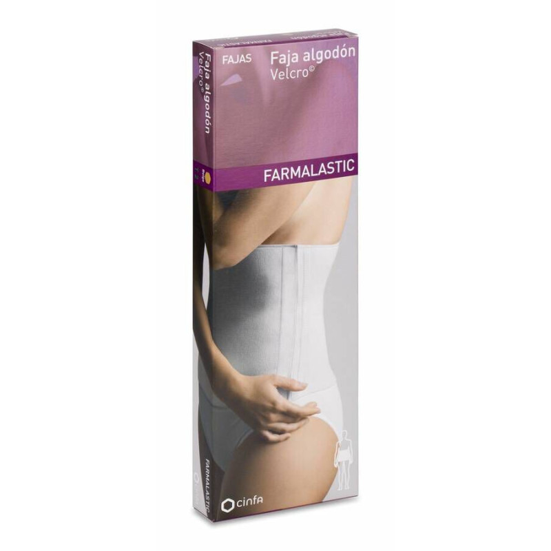 FAJA LUMBOABDOMINAL ABIERTA VELCRO FARMALASTIC 1 UNIDAD TALLA GRANDE COLOR BEIGE