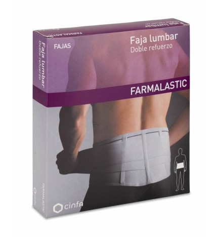 FAJA LUMBOSACRA CORTA FARMALASTIC 1 UNIDAD TALLA GRANDE/EXTRA GRANDE COLOR GRIS
