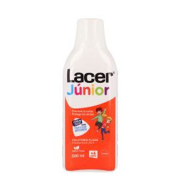 FLUOR LACER JUNIOR ENJUAGUE BUCAL DE USO DIARIO 1 ENVASE 500 ML SABOR FRESA